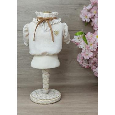 Imagem de Blusa Cropped Love Linho Caramelo para cachorro e gato - Dudog Vest, G