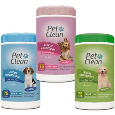 Imagem de Lenço Umedecido para Cachorro e Gato Pet Clean - PETCLEAN, MACHO