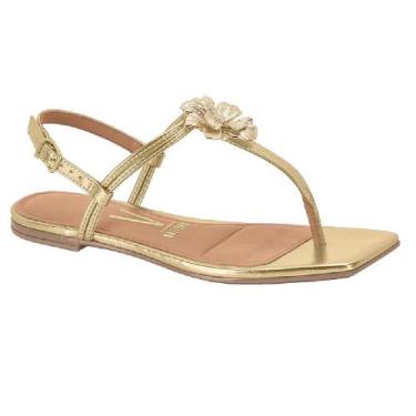 Imagem de Sandalia vizzano rasteirinha ref 6513.201.14710 feminino, 36, Dourado