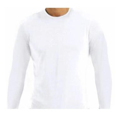 Imagem de Camisa masculina segunda pele gola careca - Freitas Modas , Branco, P