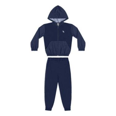 Imagem de Conjunto Jaqueta Calça Esportiva Quimby, Azul