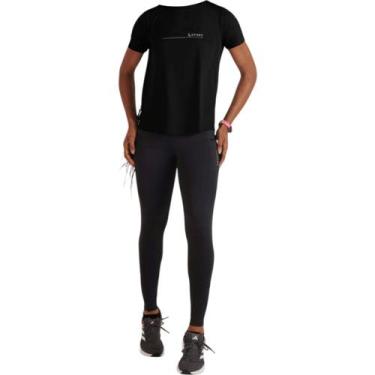 Imagem de Camiseta Esportiva Feminina Básica Dia a Dia Treino Corrida Em Poliami