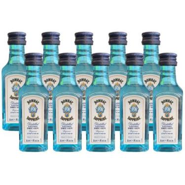Imagem de Kit 10 Miniatura Gin Bombay Sapphire 50ml