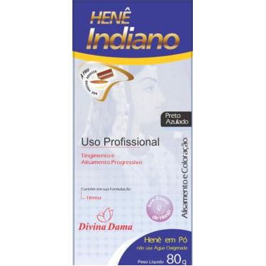 Imagem de Hene pó indiano 80g preto azulado divina dama