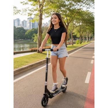Imagem de Patinete Scooter 2 Rodas Dobrável Reforçado Até 100kg Multmaxx