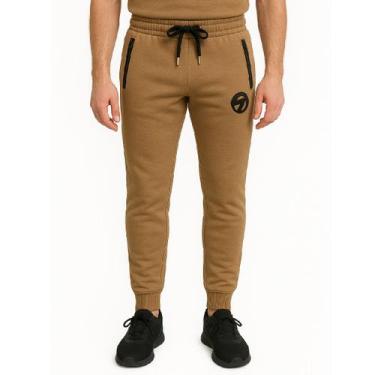 Imagem de Calça Masculina Red Nose Esportiva Bolsos com Zíper, Mostarda 9160163,