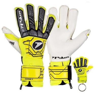 Imagem de Luva de Goleiro Profissional Poker Champion 9, Amarelo, 8