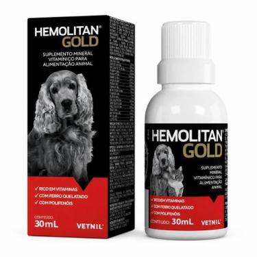 Imagem de Hemolitan Gold 30ml Suplemento Vitamínico para Cães e Gatos Vetnil - G