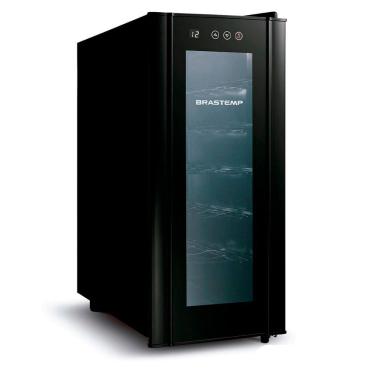 Imagem de Adega Climatizada Brastemp BZC12BE 12 Garrafas Porta Frontal Preto Iluminacao LED 110V