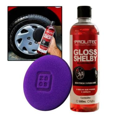 Imagem de Kit Gloss Shelby Prolitec + Aplicador Zacs -Selante de Pneus 500ml