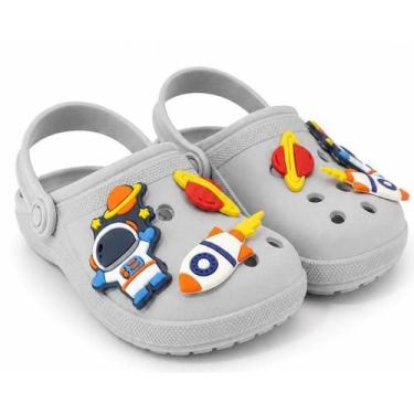 Imagem de Sandália Babuche Infantil Masculina Espaço Astronauta Foguete Planetas