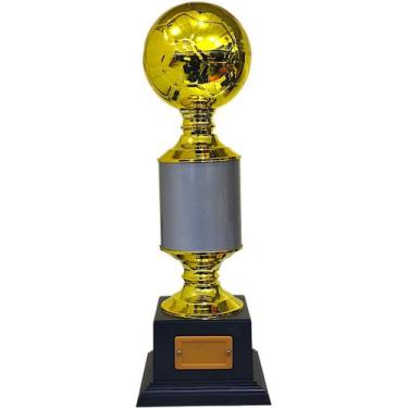 Imagem de Trofeu Esportivo Campeonato Comemorativo Campeão com Base e Estatueta 
