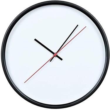 Imagem de Relógio de parede Criativo Moda Personalidade Moda Moderna Fina Relógio Simples Quarto Sala de Estar Mudo Preciso, Preto, 30.5cm (Color : Red, Size : 30.5Cm)