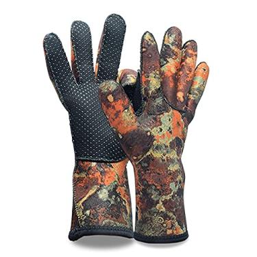Imagem de Yajun Luvas de mergulho femininas de neoprene de 3 mm, luvas masculinas de surfe, luvas de neoprene que mantêm aquecidas, antiderrapantes, elásticas e protetoras, A, P (25,57 cm)