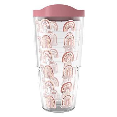 Imagem de Tervis Boho Rainbows Feito nos EUA Copo isolado de parede dupla, 1 unidade (pacote com 1), clássico