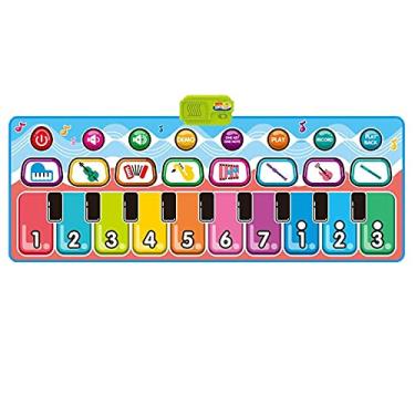 Imagem de Tapete de música de piano para chão de crianças Tapete de piano Playmat de teclado musical Tapetes musicais para crianças Play Blanket Brinquedos educativos iniciais para meninos Meninas Presentes D757-03A