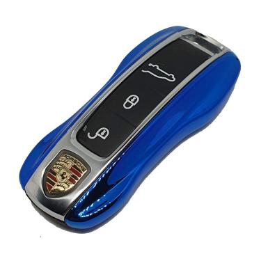 Imagem de Case Chave Porsche Azul Metálico com Cromado L+S 911