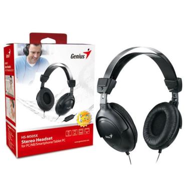 Imagem de Fone Com Microfone Genius 31710058101 Hs-M505X Com Arco Ajustavel 1Plug P2