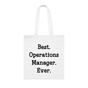 Imagem de Bolsa tote Operations Manager, Best Operations Manager Ever Bag, presente de gerente de operações, bolsa de ombro de gerente de operações, bolsas reutilizáveis, gerente de operações, ideia de de Natal, Branco