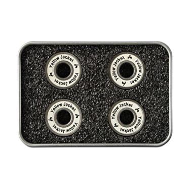 Imagem de Yellow Jacket Rolamentos de Scooter Premium, Patinete, 608, ABEC 9, Relâmpago Branco (pacote com 4)