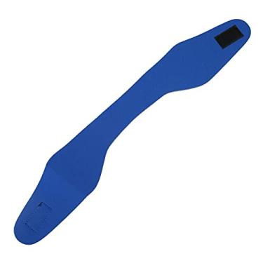 Imagem de Faixa de cabelo elástica de neoprene ajustável para natação,ajuda a evitar a orelha de nadadores, aderência antiderrapante, faixa de orelha ajustável (G-azul), faixa de cabelo elástica de neoprene para natação