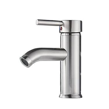 Imagem de Torneiras da bacia do banheiro Misturador frio/quente torneira da pia da bacia de água dourada preta torneira da cozinha vaso do banheiro torneira da pia de um furo, escovado curto A, China