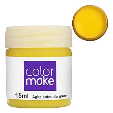 Imagem de Colormake Tinta Facial Amarela 15ml - Cria Maquiagens Artísticas com Cores Vibrantes