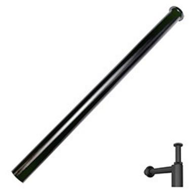 Imagem de Tubo Entrada Longo Sifão Deca Moderno Black Matte Lavatório 30 Cm - 4204052BLMT