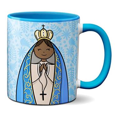 Imagem de Caneca Nossa Senhora Aparecida Mãe De Deus Padroeira Brasil (Azul)