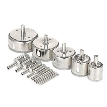 Imagem de Qudai 14 PCS 3-70mm Buraco De Vidro Viu Kit Diamante Revestido Núcleo Buraco Saw Mármore Broca Telha Cerâmica De Vidro Porcelana De Perfuração NP