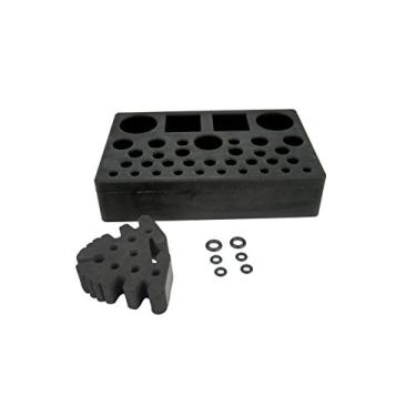 Imagem de Vingatik — Suporte de utensílios de alta densidade para mosca de espuma e ferramenta de espuma macia, conjunto de ferramentas para caddy e acessórios, para amarrar braguilha, estação de ferramentas de amarrar