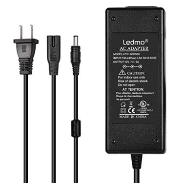 Imagem de LEDMO Adaptador de fonte de alimentação LED 12V 5A 60W CA 100-240V para DC 12V Transformers Plug US Plug LED Driver para luz LED de 12V e eletrônicos domésticos pequenos, certificação UL
