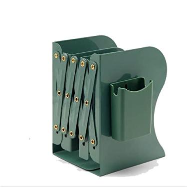 Imagem de KIZQYN Estante ajustável suporte de caneta estante telescópica estante de livros de mesa prateleira de armazenamento prateleira de escritório escolar (cor: D)