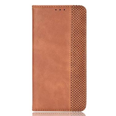 Imagem de BoerHang Capa para BLU Bold N2, capa carteira flip de couro com compartimento para cartão, couro PU premium, capa de telefone com suporte para BLU Bold N2. (marrom)