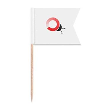 Imagem de Antena corporal de joaninha, insetos, bandeiras de palito, marcação de rotulagem para bolo de festa, comida e queijos