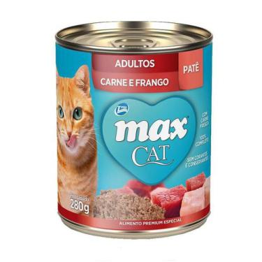 Imagem de Ração Úmida Max Cat Para Gatos Adultos Carne E Frango 280G - 1 Unidade