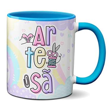 Imagem de Caneca Artesã Profissão Artesanato Presente Criativo Fofo (Azul)
