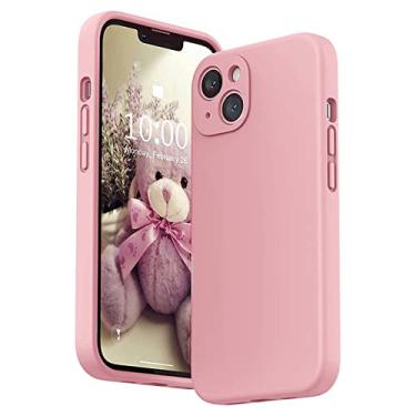 Imagem de Capa de silicone líquido quadrada original para iphone 14 13 12 11 pro max mini x xs xr 7 8 14 plus se 2 3 capa de proteção à prova de choque, rosa, para iphone 11