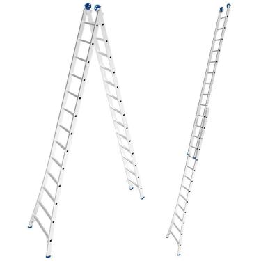 Imagem de Escada de Alumínio Extensiva 2 x 13 Degraus 3,93 x 6,45 Metros MOR