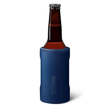 Imagem de BrüMate Hopsulator Bott'l Cooler térmico para garrafas de vidro padrão de 355 ml | Suporte de bebida de aço inoxidável isolado para garrafa de vidro para cerveja e refrigerante (azul marinho)