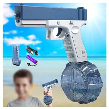 Imagem de Armas De áGua Para CriançAs, Alcance MáXimo 32 PéS,500cc+60ccAlta Capacidade Arma De Agua Pistola De áGua EletrôNica, Brinquedos De Piscina Para Adultos,Blue