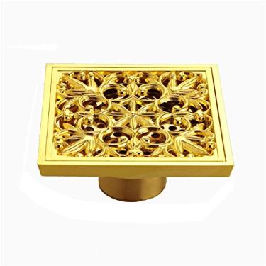 Imagem de Piso de drenagem todo em cobre para chuveiro com tampa removível invisível e espessada e anti-odor padrão para filtro Home Hotel Acessórios para banheiro