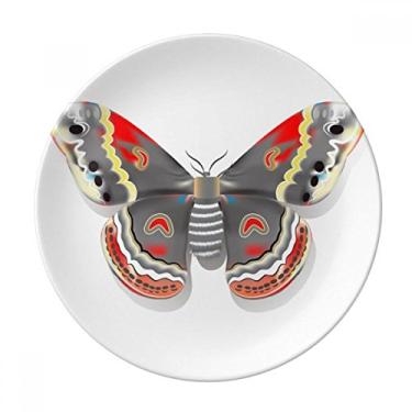 Imagem de Kite Butterfly 3D em estilo chinês Prato decorativo de porcelana Salver Prato de jantar