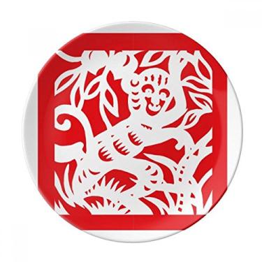 Imagem de Prato decorativo do zodíaco da China com corte de papel para mesa e jantar