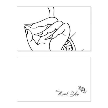 Imagem de Alfândega manual desenho padrão cartão de agradecimento aniversário aniversário comemoração casamento agradecimento