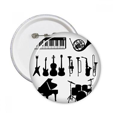 Imagem de Sax combinação de música clássica, alfinetes redondos, distintivo, botão, decoração de roupas, 5 peças, presente