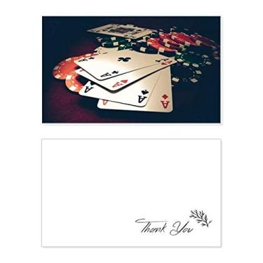 Imagem de Fichas de pôquer de cartas para jogos de fotos, cartão de agradecimento, aniversário de casamento, agradecimento