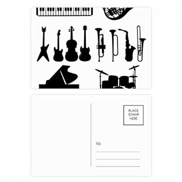 Imagem de Conjunto de cartão postal Sax Classical Music Listening Combination Birthday Mailing Cartão de agradecimento