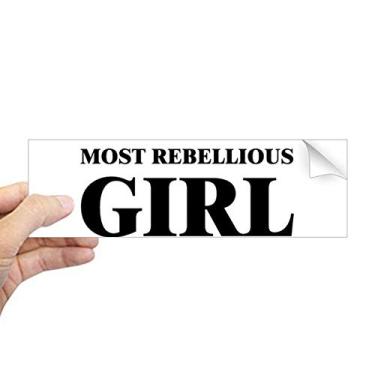 Imagem de DIYthinker Adesivo retangular I Am The Rebellious Girl para janela para notebook