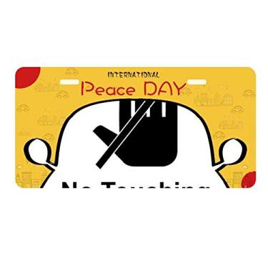 Imagem de DIYthinker Símbolo de aviso desenho animado placa etiqueta decoração de carro dia da paz